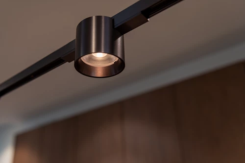 Lucide Premium LINIAL LUX Spot sur rail - Système de rail monophasé / Éclairage sur rail smart - Smart - 48V Track - 1xLED - Canon Fusil Mat - ambiance 2